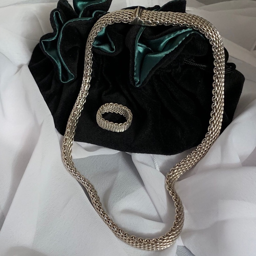 Tiffany & Co. Somerset Mesh Necklace and Ring